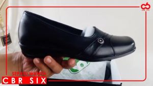 NEFF / Sepatu formal wanita kulit / Pantofel Loafer slip-on dinas kerja kantor / Hitam JUP 104