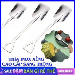 Muỗng INOX Cao Cấp Hình Chiếc Xẻng Sáng Bóng Không Gỉ - Thìa INOX Pha Cà Phê - Thìa Ăn Sup Muỗng Ăn Tráng Miệng Ăn Kem - Thìa Ăn Phở - Muỗng Múc Cơm