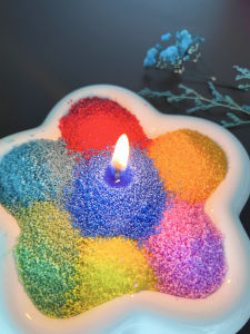 A Set of 10 Colors of Sand Wax Set(10/20G Each Color) Colorful Sand Wax Cup DIY Kit Floating Wax Pearl Wax Handmade Wax Novices