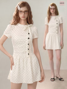KBVVR | Slim Waist Dotted Bow Summer A-line Mini Dress