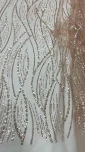 African Beaded Lace Fabric 2026 High Quality Lace 5 Yards French Nigerian Groom Sequins Lace Fabrics For Wedding Party Dress Sew