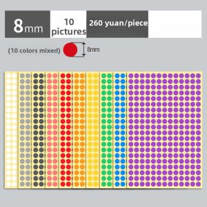 MOMIAN | Round Waterproof Dot Stickers 14 Colors