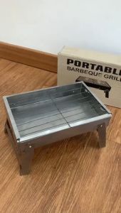 (BISA COD) PROMO Alat Panggang BBQ Portable / Alat Panggang Barbeque Grill / Panggangan Grill Portable / Alat Panggangan Arang Lipat Portable BBQ Grill Box Outdoor Camping Pemanggang Serbaguna Bakaran Sate Jagung Ikan Sosis / Alat Panggang Lipat