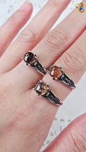 Collection Grade Black Gold Super 7 Titanium Adjustable Rings (3 Types to Choose)