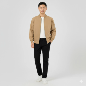 แจ็คเก็ตผู้ชายสไตล์แฟชั่น ใส่ได้ทุกโอกาส ผ้าไม่หนาไม่บาง ทรงเท่ มีกระเป๋าซิป และช่องปากกา ส่งด่วนทั่วไทย JK055