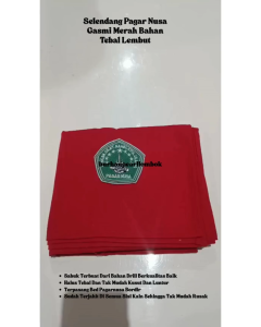 Sabuk Selendang Pagar Nusa Gasmi Merah Halus 3 Meter
