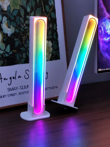 Computer desktop atmosphere light watching movies esports games RGB seven color vertical wall hanging dual-purpose mirror music festival lighting up