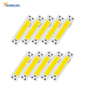 Sumbulbs 10PCS DC 5V Input 2W LED COB Aluminum Strip Light 60x15mm Warm/Cold White 3000K-6500K for DIY USB Lamp Bulk Sale