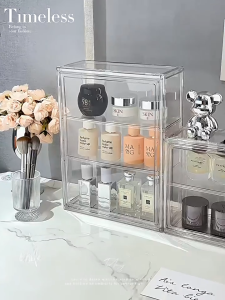 COLOGO 🥇 Transparent Storage Box Acrylic Display Box Handbag Storage Organizer Book Blind Box