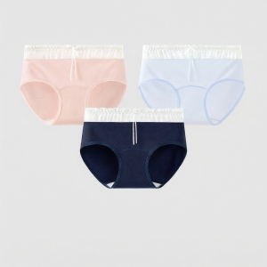 Baisina | Quần Lót Tam Giác Bé Gái Chống Khuẩn Môi Trường Cotton Không Đường May Có Ren