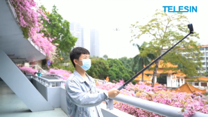 TELESIN 120cm Carbon Fiber Invisible Selfie Stick for Insta360 ONE X3 X2 RS GoPro DJI ACTION Camera