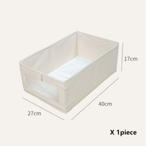 Large Visible Window Clothing Storage Box Foldable Home Wardrobe Sorting and Organizing Box Lightweight Underwear Storage Box