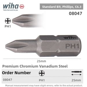 Wiha | Cross Screwdriver Bits C6.3 Short