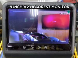 9 Inch Ultra Thin LCD TFT Active Clip On Headrest Monitor AV Type 12V High Definition HD Player Video Screen 外挂头枕荧显示器 - 1pcs/Set