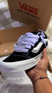 Vans Knu Skool Black and White Sneakers for Men and Women 100% BNIB