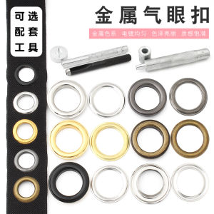 Metal Circle Button Rivet for Clothes Bags Belts Decorative Eyelet Buckle round Ring Fastener DIY Sewing Accessories