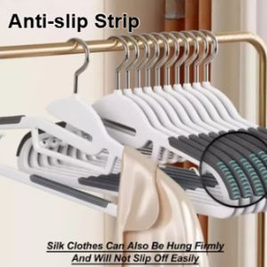 10/20Pcs Non-slip Clothes Heavy Duty Plastic Hangers with 360° Swivel Hook Ultra Thin Household Hanger