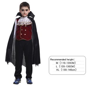 Carnival Party Dress Up Costume Children Role Play Vampiran Perfect for Holiday Party Halloween Street Cosplay