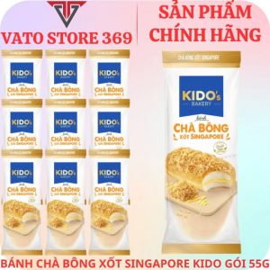Bánh chà bông xốt singapore KIDO tươi gói 55g