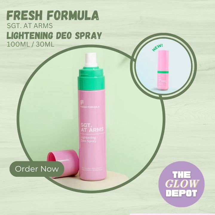 SGT. AT ARMS by FRESH FORMULA Lightening Deo Spray (100ml or 30ml ...