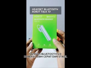 ROBOT TALK 10 Headset Handsfree Earphone Wireless Bluetooth 5.0 Original