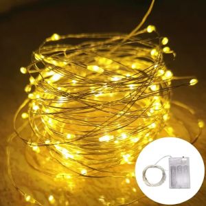 Đèn LED Chạy Bằng Pin Dây Đèn Trang Trí Cho Tiệc Vườn Đám Cưới Giáng Sinh Trang Trí Nhà Cửa Đèn Dây Tự Cấp Nguồn