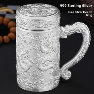 Bemega | Mens 999 Silver Insulated Water Bottle