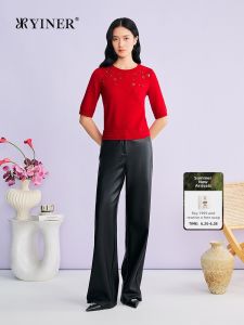 New Spring Series Beaded & Embroidered Merino Wool Knitwear