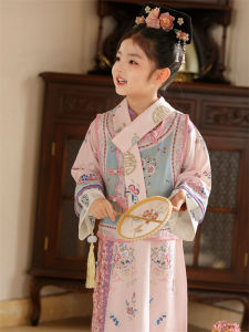 Princess Dress Girls Spring and Autumn Qing Dynasty Palace Style Costume Baby Girl Spring Clothes Cheongsam Han Dynasty Manchu Performance Costumes