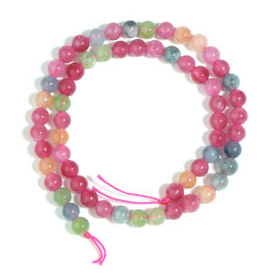 6/8/10mm Colorful Tourmaline Beads Round Crystal Natural Stone Beads Loose Spacer Bead For DIY Jewelry Making Necklace Bracelet