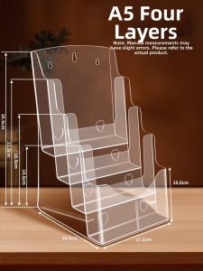 MINGZHUO | File Document Organizer Acrylic Display Rack 3 Layers