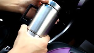 Car Heating Cup 12/24V Water Heater Kettle Electric Coffee Tea Boiling Heated Mug Water Travel kettle For Car