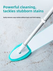 3M Mint Bathroom Long Handle Floor Brush No Dead Angles Bath Tub Cleaner Wall Cleaning Tool Home Personal Hygiene Household