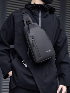 2026 New Outdoor Mens Crossbody Bag Casual Leisure Chest Bag Sports Small Backpack Oxford Cloth Soft Shoulder Bag Waist Bag