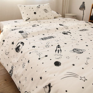 Star Exploration Bed Sheet Japanese Pure Cotton Quilt Cover Pillowcase 100% Cotton Quilt Cover Fitted Sheet Starry Sky Can Match Three Or Four Piece Suit