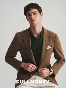 Lightweight Bubble Textured Cotton Brown Casual Jacket