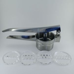 ที่บีบเฟรนช์ฟรายส์ยาว/มันฝรั่งยาว พร้อมแผ่นบีบทำเส้นอะคริลิค ครบชุด (4 แผ่น 681012 รู)