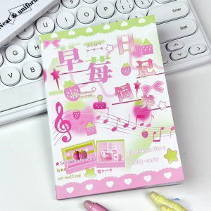 Korean Strawberry Breeding Diary Sticker New Ins Cut Film Collage Whole Book Decoration Yanbian Huge Thick Diy Handbook Material