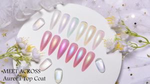 Auroras Glitter 2 Trong 1 Top Coat Gel Sơn Móng Tay Holographic Laser UV Ngâm Tắt Sơn Bóng Bán Vĩnh Viễn Cho Dụng Cụ Làm Móng Tay 10ml