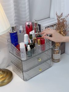 Clear Stackable Desk Organiser / Cosmetic Storage (JBox)