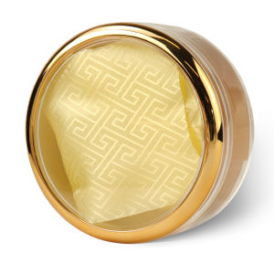 Thickened Acrylic Gold Rimmed Transparent Packaging Box No Lock Buckle for Ginseng Cordyceps Flower round Empty Inner Box