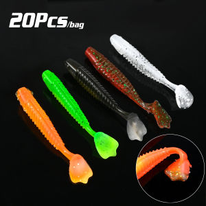 20Pcs Duck-Foot Soft Baits Lures 6.5cm PVC Material Fish-Attracting Smell Tear-Resistant And Bite-Resistant Large Amplitude A