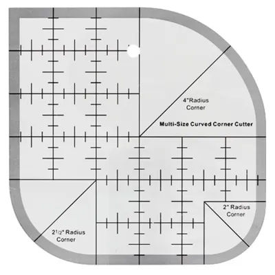 1Pcs Sewing Ruler Curved Corner Cutter Quilting Ruler Acrylic Quilting Template Household Patchworks Tool Sewing Supplies