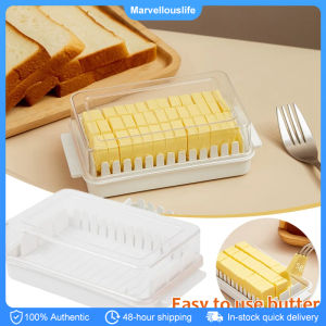 Butter Cutter Box Cheese Butter Storage Box with Lid Butter Dish Stick Butter Container for Refrigerator