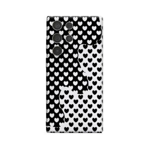 Potdemiel | Black White Yin Yang Heart Phone Case for Samsung Galaxy S26 S25 Ultra S24 S23 Ultra Plus Shockproof Double Layer Back Cover