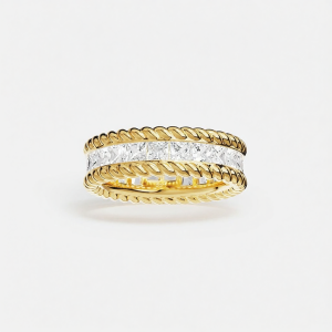 Twisted Design Pavé Ring