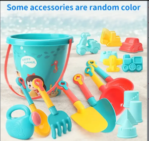 Kids beach toys summer outdoor games sand play plastic bucket watering bottle shovels kids beach game water toys tools gifrs