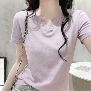 V.C.I | Skinny V-Neck Structured T-Shirt