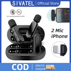 Microphone Wireless With Charging Case Lavalier Mikrofon Camera Record HP Vlog Live Streaming