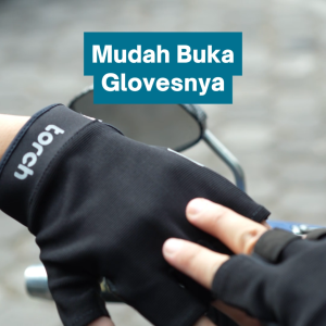 TORCH Etherfil Sarung Tangan Motor Riding Anti Slip Adem Reflektif - Half Gloves Reflective MetroRide